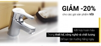 American Standard giảm mạnh toàn bộ 20% khi mua sen vòi