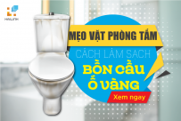 Mẹo vặt phòng tắm: Cách làm sạch bồn cầu ố vàng