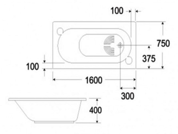 Sơ đồ bồn tắm Saturn American Standard 8160-WT